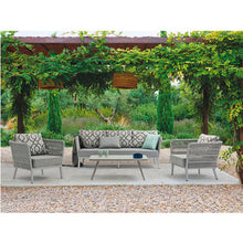 Load image into Gallery viewer, Outdoor furniture Aluminium rope woven cushions sofa sets