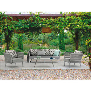 Outdoor furniture Aluminium rope woven cushions sofa sets