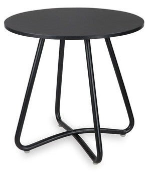 Tophine outdoor furniture aluminum powder coating in colors coffee small HPL top side table