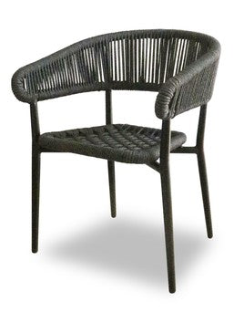 rope woven aluminum garden hotel dining sofa chair