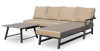 Aluminium corner sofa set for garden hotel