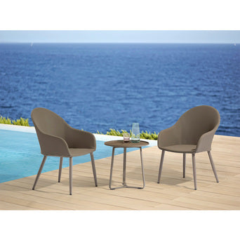 Outdoor low sofa chair set with cushion