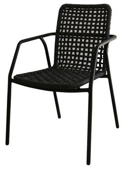 rope woven aluminum garden hotel dining sofa chair